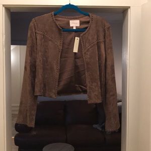 Faux-Suede Fringe Jacket